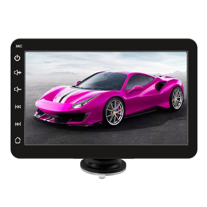 Poze Sistem Multimedia Techstar® Apple Carplay/Android 7095P, Ecran Tactil, 7 Inch 1080P Full HD, Bluetooth, Mirror Link/Card TF/USB/AUX, Negru