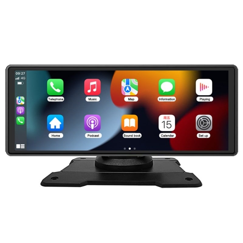 Sistem Multimedia Techstar® Apple Carplay/Android 9003D, Ecran Tactil, 9.3 Inch 1024x600 HD IPS, Bluetooth, Mirror Link, Card TF, USB, AUX, Negru - 1 | YEO