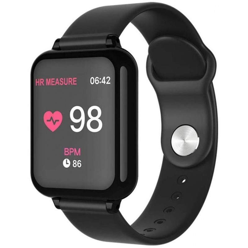 Smartwatch B57 Techstar®, Waterproof, Fitness Tracker Unisex, Monitorizare Puls, Bluetooth, SIM, Negru - 3 | YEO