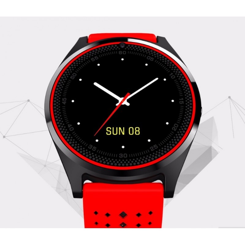 Smartwatch MTK V9 Rosu cu Bluetooth si Camera Foto - 2 | YEO