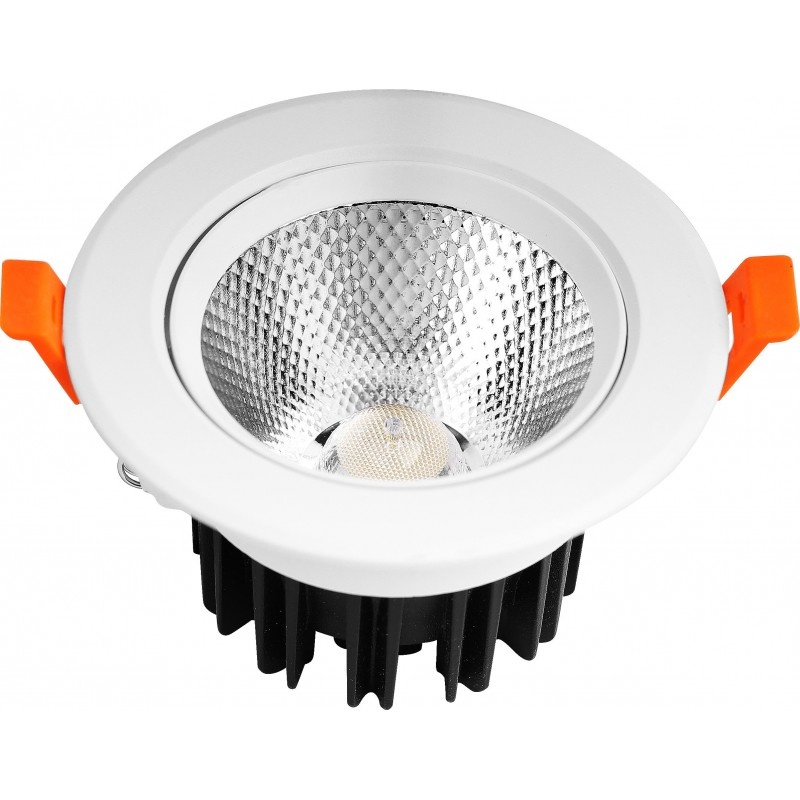 Spot LED Techstar® THD, Alb, Putere 10W, Culoare Lumina 4000K, CRI 80+, Gol 10.5cm x 6.5cm, Radiator Aluminiu