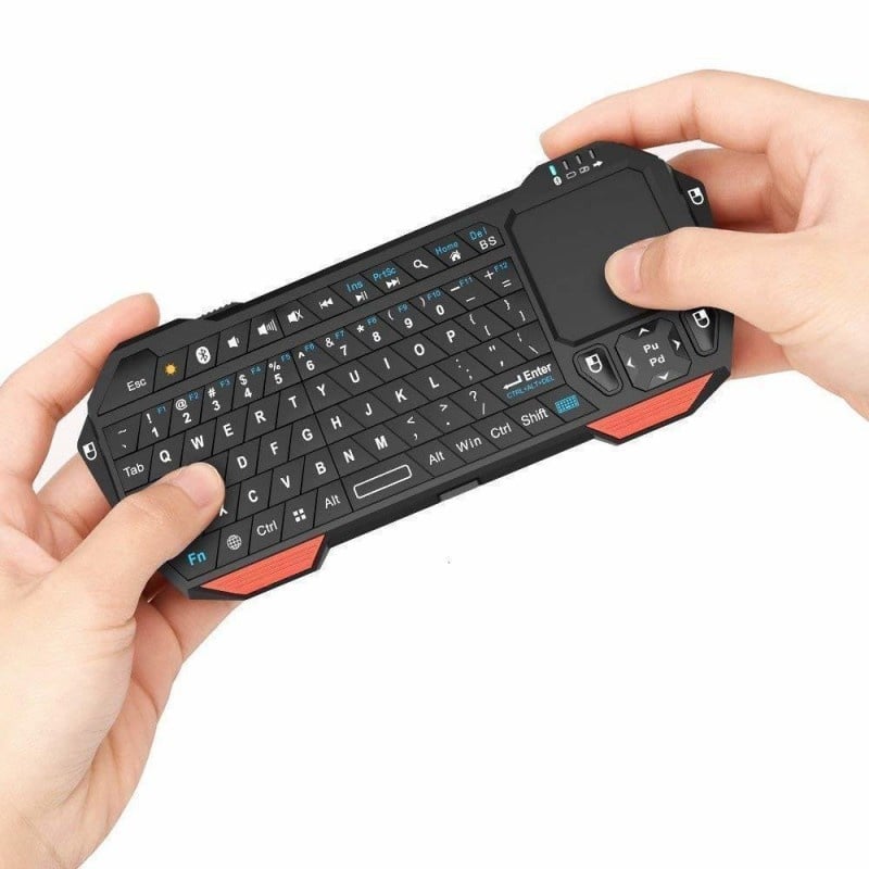 Tastatura Wireless Techstar®, Bluetooth, Scroll, TouchPad, Controller, Mouse, Iluminata - 3 | YEO