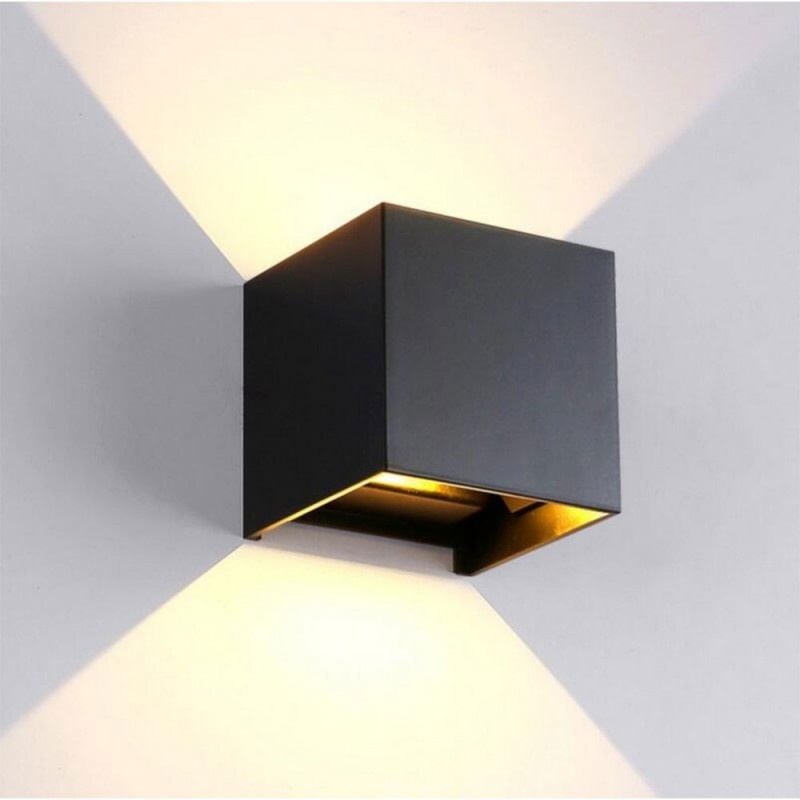 Aplica LED de perete Interior/Exterior Techstar®, Putere 12W, Culoare Lumina 4000K, 1100 lm, 10x10 cm, IP 65, Negru - 1 | YEO