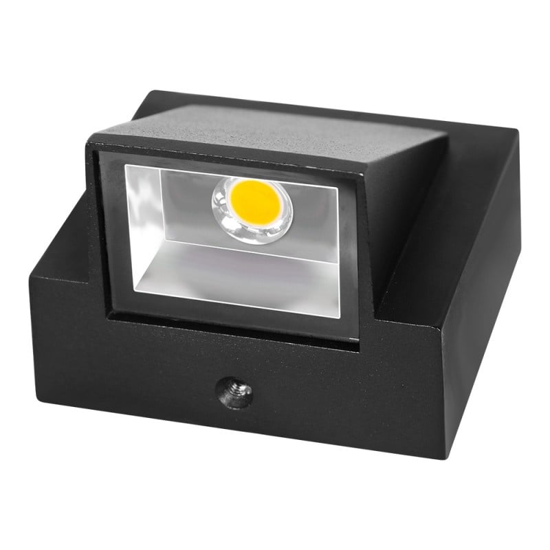 Aplica LED De Perete Pentru Exterior Techstar® CM-DM-BD01, Putere 3W, Culoare Lumina 3000K, 400 lm, 8 x 8 Cm, IP 65, Negru