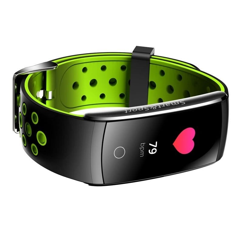 Bratara Fitness Techstar® Q8S Verde, 0.96 inch IPS, Alerte, Monitorizare Cardiaca, Tensiune, Oxigenare, Bluetooth 4.0 - 2 | YEO