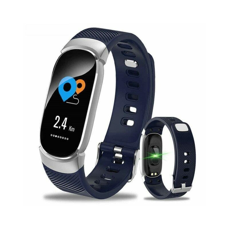 Bratara Techstar® Fitness B11 Albastru, IPS, Bluetooth 4.0, IP65, Monitorizare Cardiaca, Tensiune. Oxigenare, Hidratare