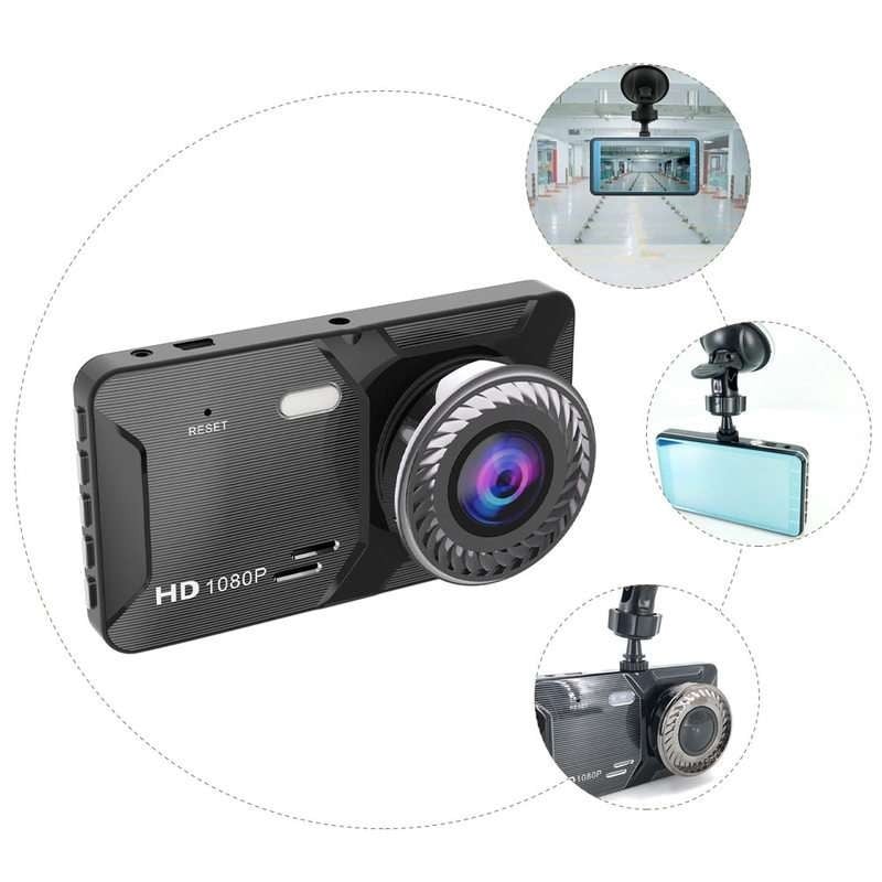 Camera Video Auto Dubla Techstar® H309, FullHD, 1080P, Functie WDR, Camera Marsarier 720P, Ecran 4