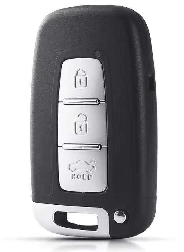 Carcasa cheie auto pliabila Techstar compatibila cu Hyundai Sonata, Azera, Genesis Coupe, ix35, i30, i45 si Kia Forte, Sportage, K2, K5, 3 butoane, HOLD portbagaj, lama HYN14 stanga, fara electronica - imagine 5