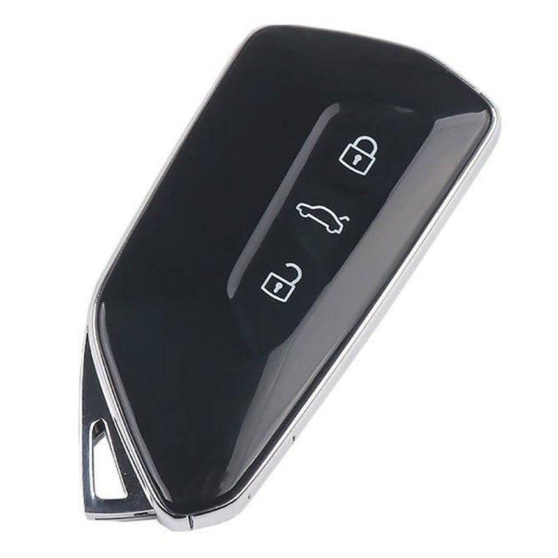 Carcasa cheie auto Techstar® pentru Telecomanda Inteligenta, compatibila cu VW Golf MK8, Polo, Tiguan, Skoda Superb, Octavia, Seat Leon, Ibiza, MQB, 3 Butoane, Negru