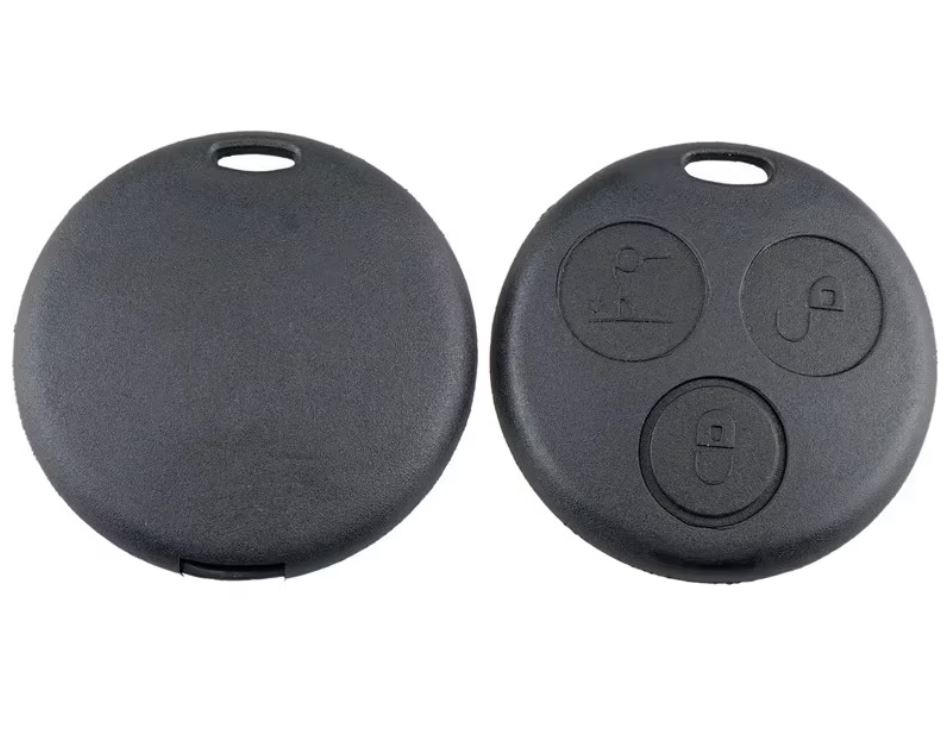 Carcasa cheie telecomanda Techstar compatibila Smart Fortwo 450/City-Coupe/Cabrio, Roadster, Forfour, 3 butoane, neagra - imagine 8