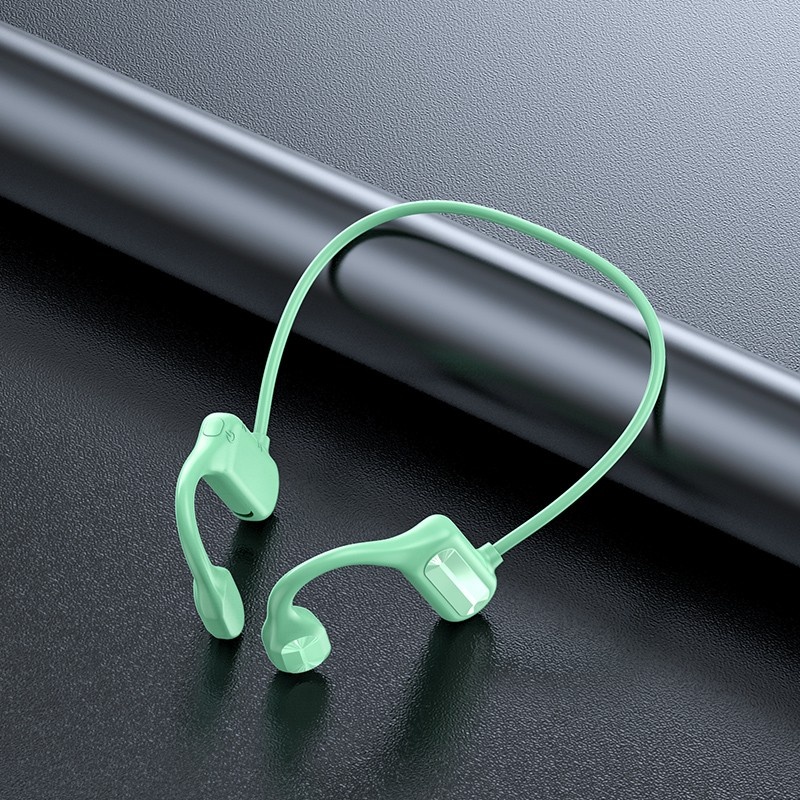 Casca Conductie Osoasa Techstar® BL-09, Verde, Bluetooth 5.0, 3D HiFi, Sporturi In Aer Liber - 1 | YEO