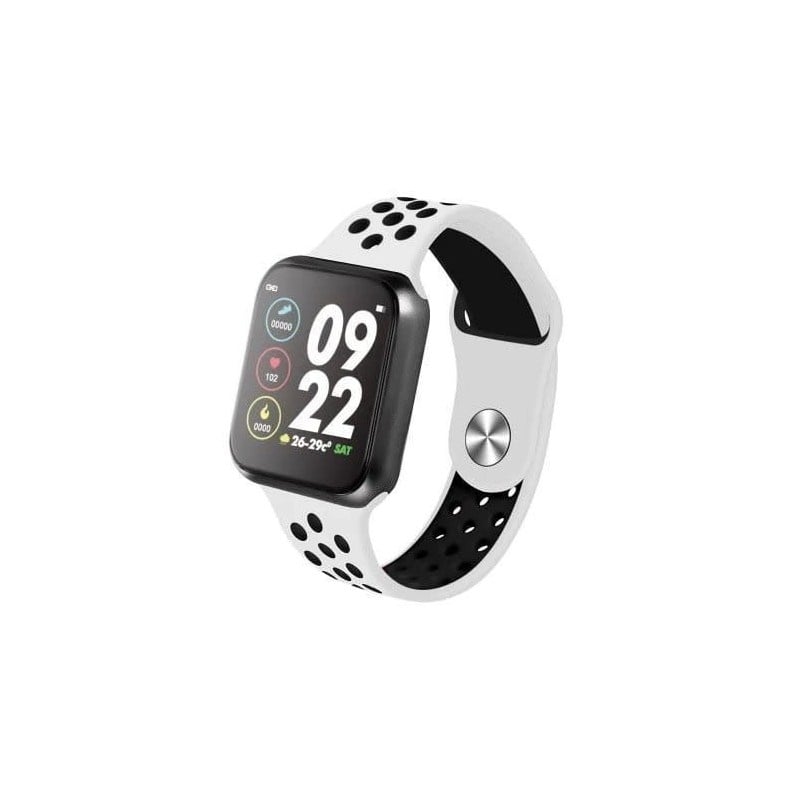 Ceas Smartwatch Techstar® F8, 1.30 inch IPS, Bluetooth 4.0, Monitorizare Puls, Tensiune, Alerte Sedentarism, Hidratare, Alb