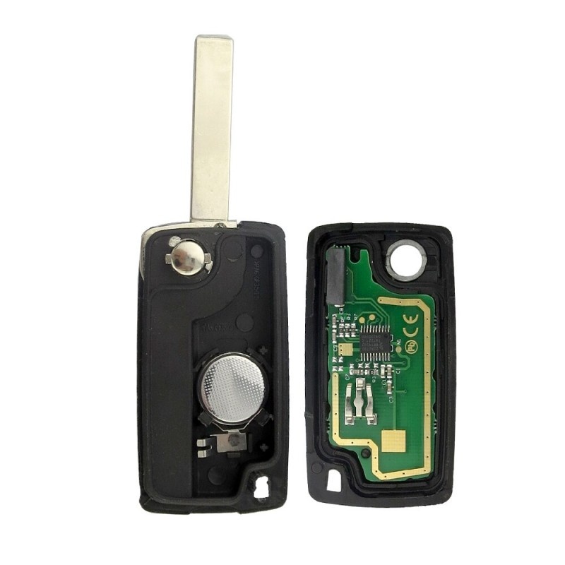 Cheie Auto Completa Techstar® Peugeot, 307, 407, 433Mhz, 7961, ID46, HU83, 3 Butoane
