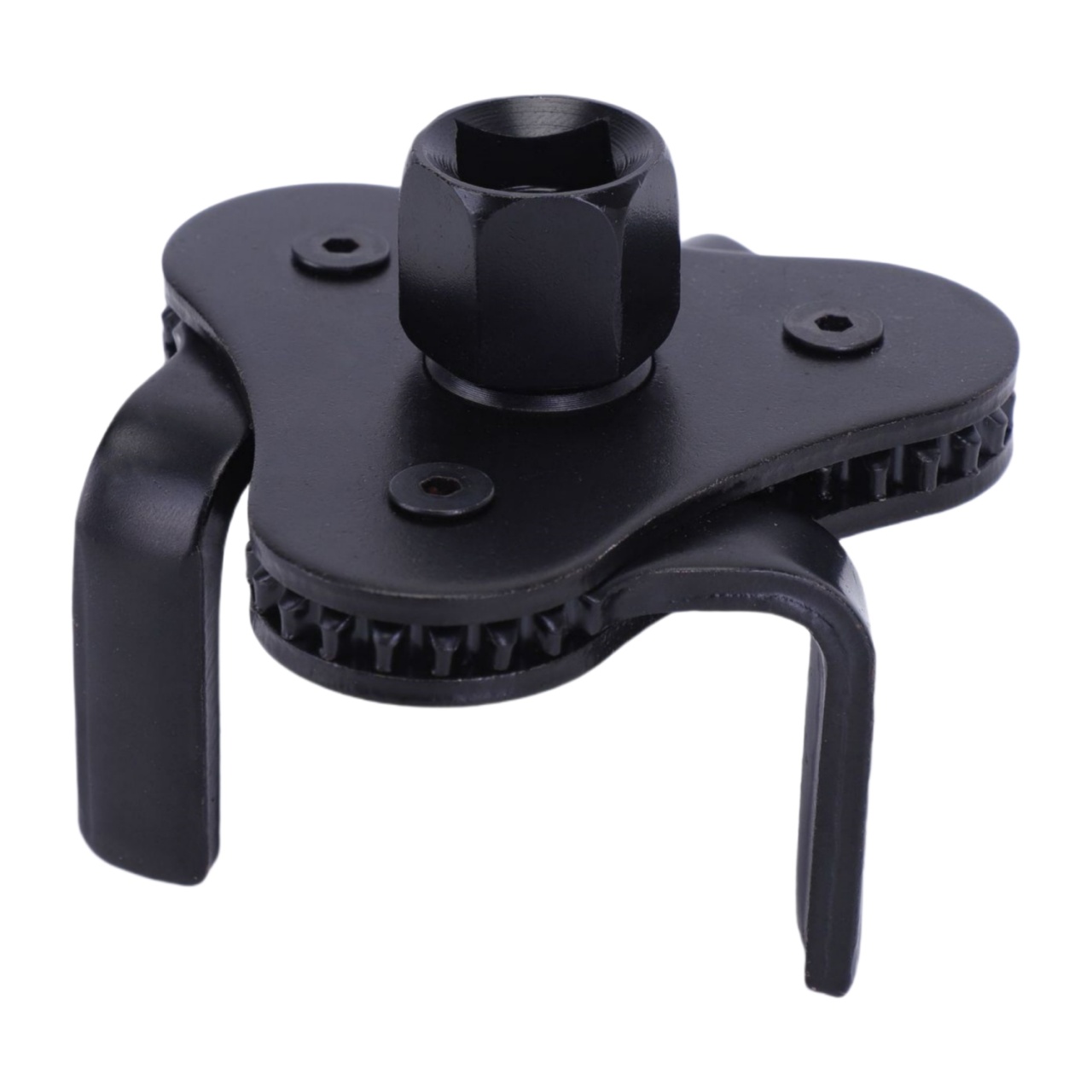 Cheie universala pentru filtru de ulei, 3 brate, Negru, reglabila 55–108 mm, functionare in ambele sensuri, antrenare dubla 1/2