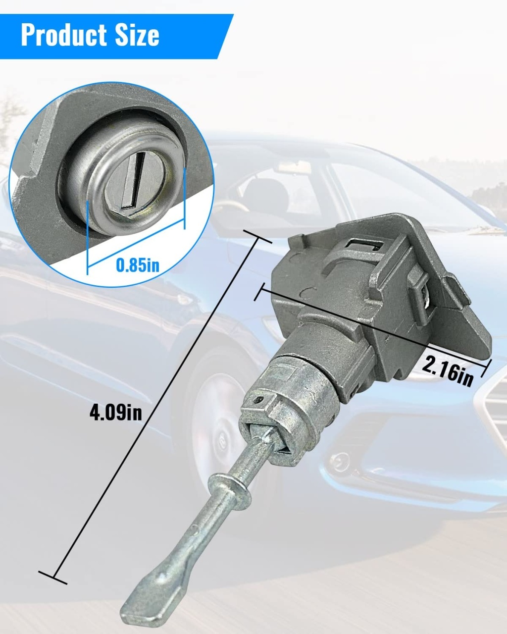 Cilindru Incuietoare Usa Stanga Fata cu 2 Chei pentru Hyundai Elantra (2011–2016) | OE 81970-3XA00 - 1 | YEO