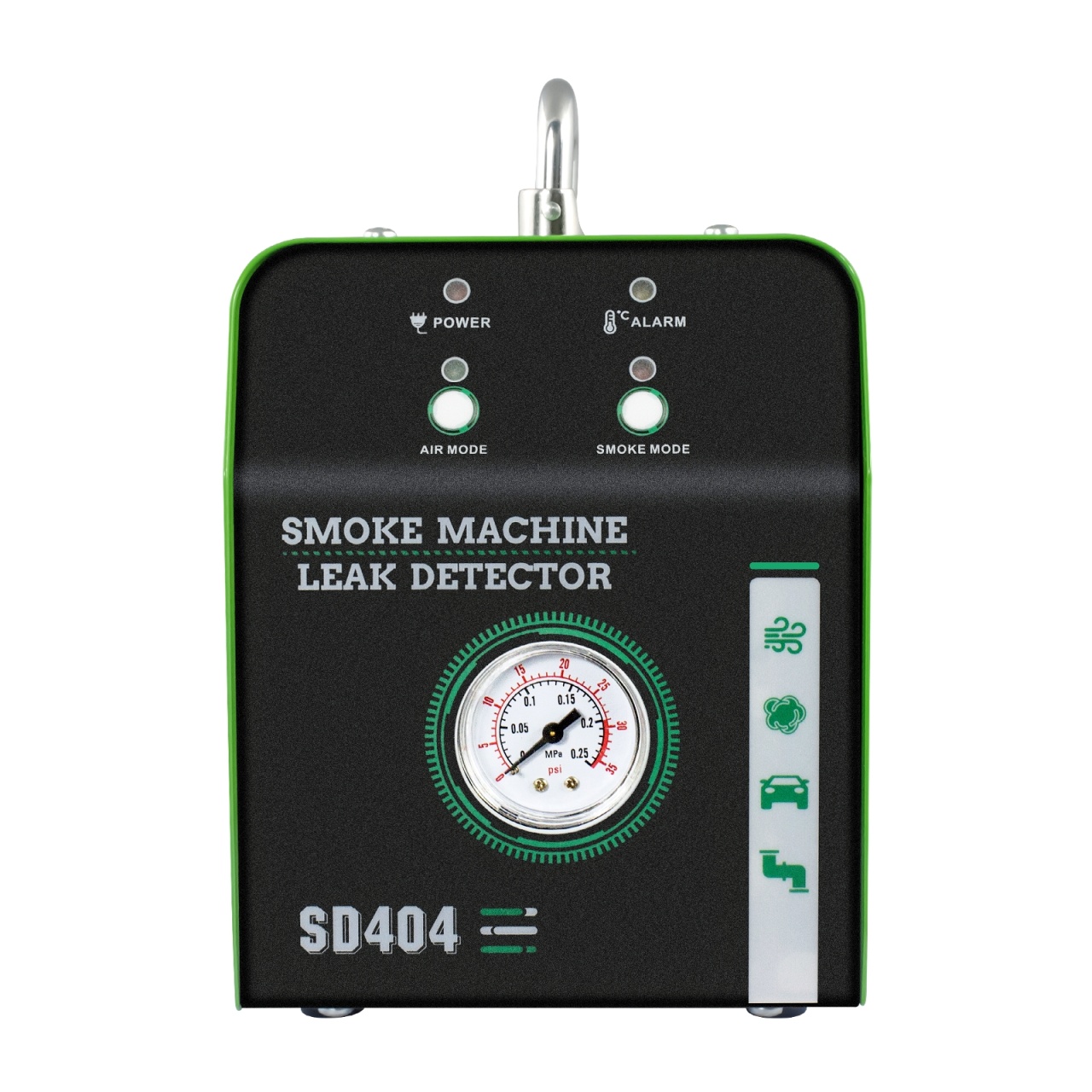 Detector de Scurgeri cu Aer si Fum EVAP Techstar® SD404, cu Manomentru, Protectie la Supraincalzire si Indicator de Presiune, Profesional, Negru/Verde - 2 | YEO