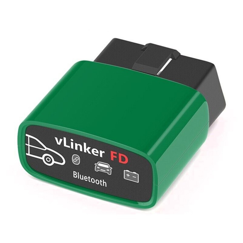 Diagnoza Auto OBD2 Vgate VLinker FD Bluetooth, dedicata Ford-Mazda, Compatibil Android si Windows PC, FORScan, Resetari, ELM 327, Verde/Negru