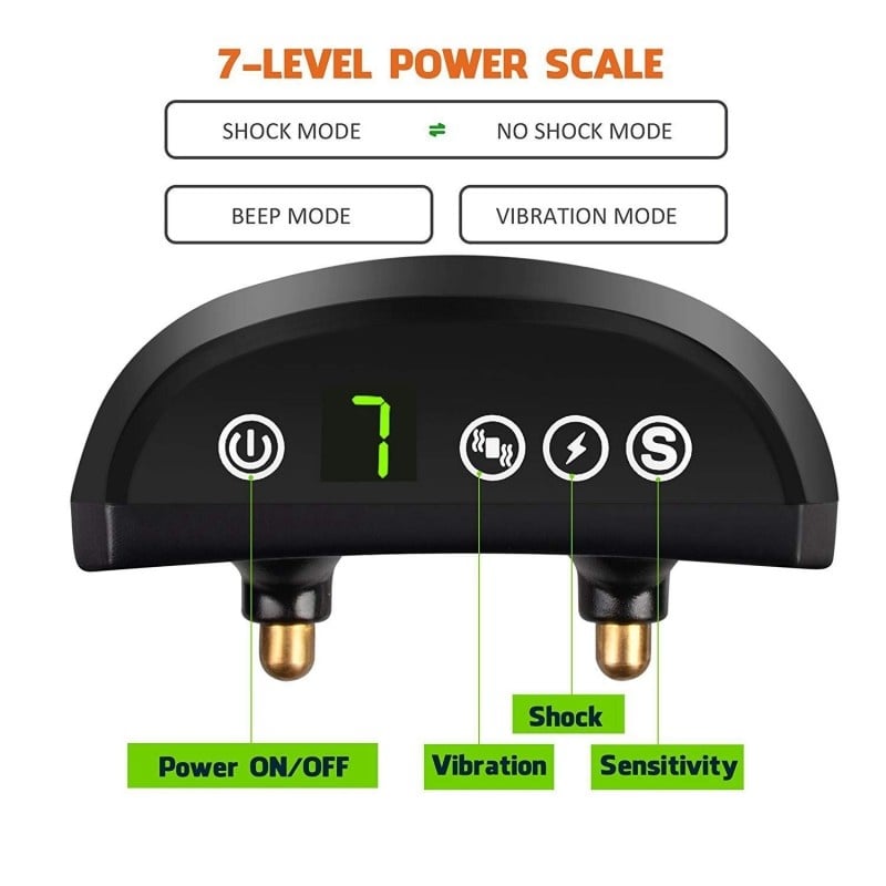 Dispozitiv tip zgarda anti-latrat cu sunet, vibratii, electrosoc reincarcabil usb pentru caini mici, medii, mari - 1 | YEO