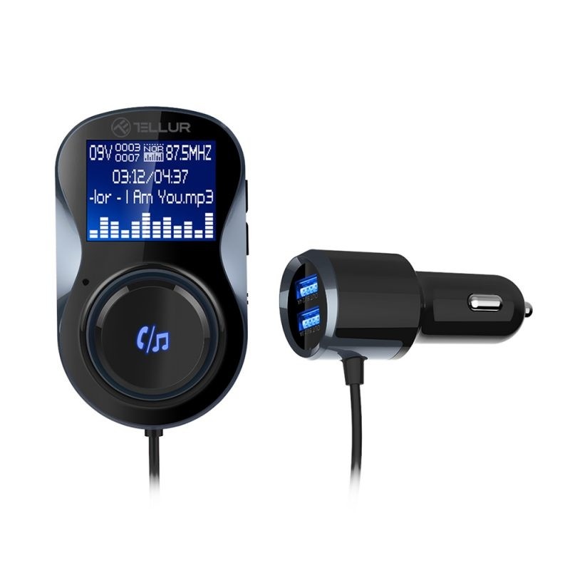 Handsfree BT Modulator FM MP3 Auto Techstar® BC30, microSD, USB Dual, Display Digital, QuickCharge 3.0, Negru