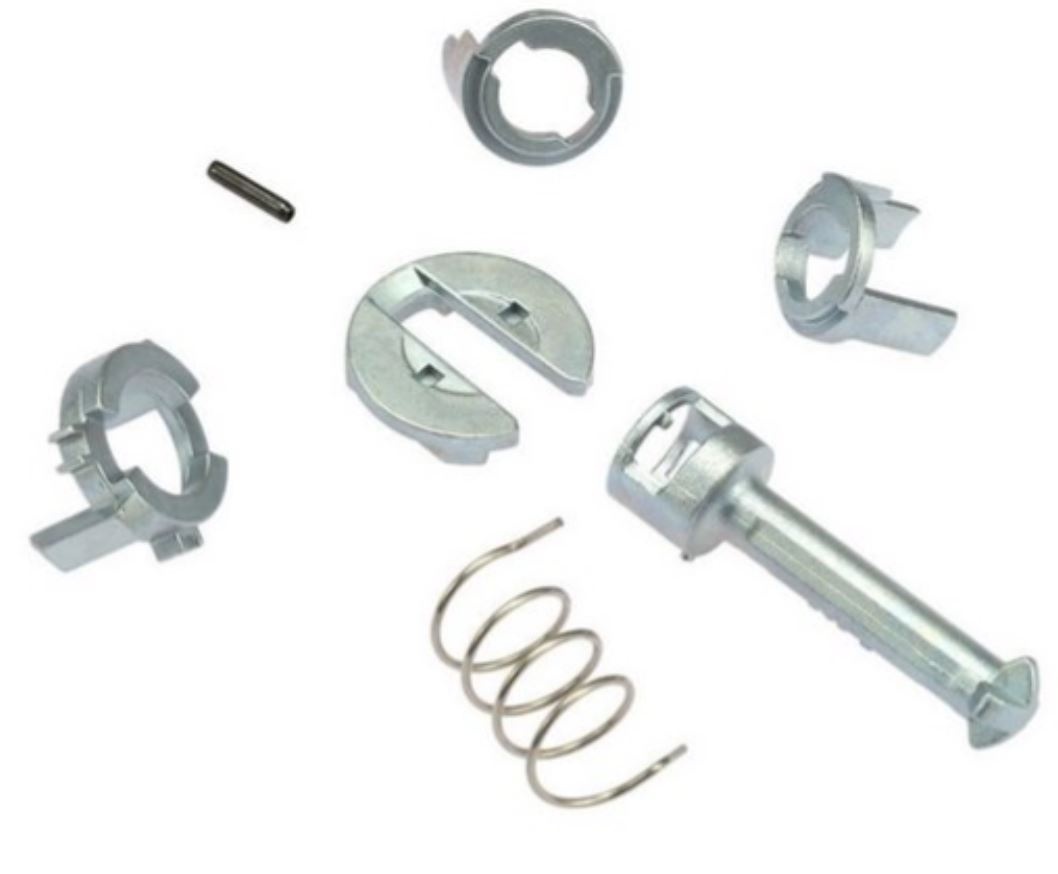 Kit reparatie incuietoare yala usa auto Techstar compatibil BMW Seria 3 E46 1998-2005, fata stanga sau dreapta, 7 piese, metal argintiu - 2 | YEO