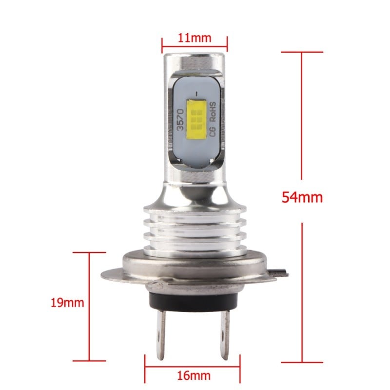 LED Auto Techstar® H7, 40w, 4000 Lumeni, 6500K, AUTO, 12 Volti, Slim - 1 | YEO