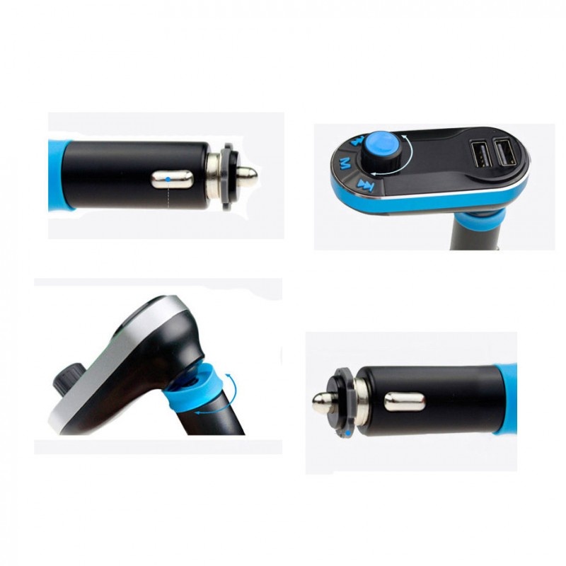 Modulator FM si Car Kit Bluetooth si MP3, BG02 Incarcator Auto cu doua porturi USB si Transmitator - 3 | YEO