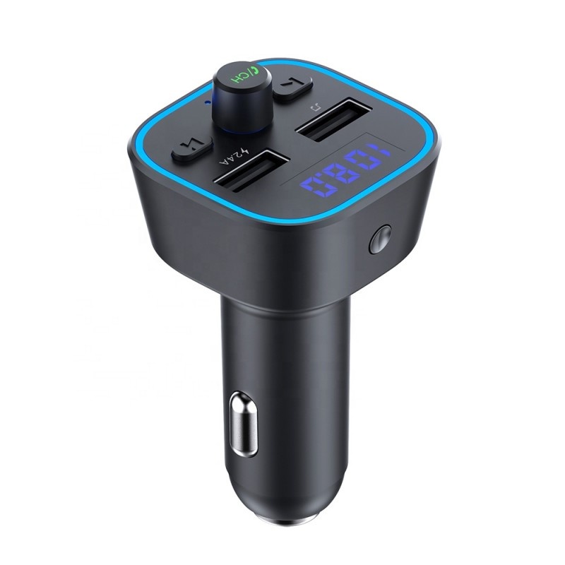 Modulator FM Techstar® T35, Wireless, Quick Charge, Bluetooth 5.0, Microfon Integrat, Slot MicroSD