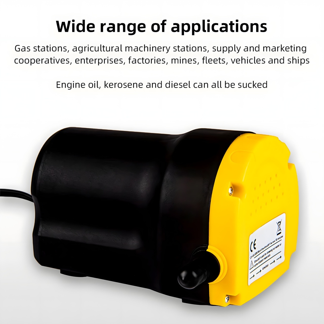 Pompa transfer motorina Techstar 12V, 45L/min, cu bypass, autoamorsanta, pompa electrica alimentare motorina cu cleme și furtune incluse - 1 | YEO