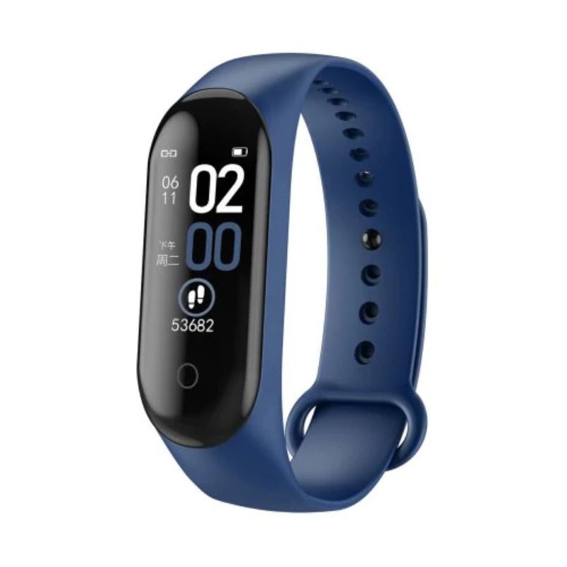 Resigilat Bratara Sport M4 Techstar® Pentru Fitness, Monitorizarea Presiunii Sangelui si A Batailor Inimii, Albastru - 3 | YEO