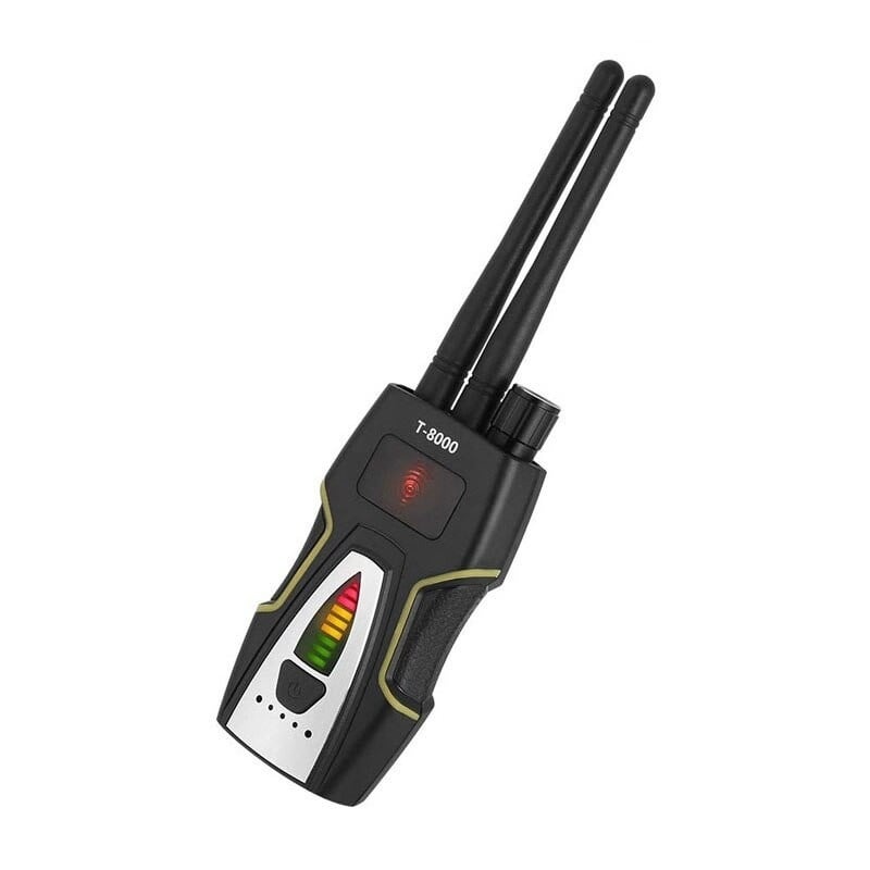 Resigilat Detector Aparate Spionaj Techstar® T8000, Profesional, Detecteaza Camere, Microfoane, Localizatoare GPS, Reportofoane, Argintiu