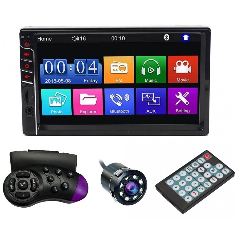 Resigilat MP5 Player Techstar® 7033, 2DIN, Camera Marsarier, Ecran HD Touch 7