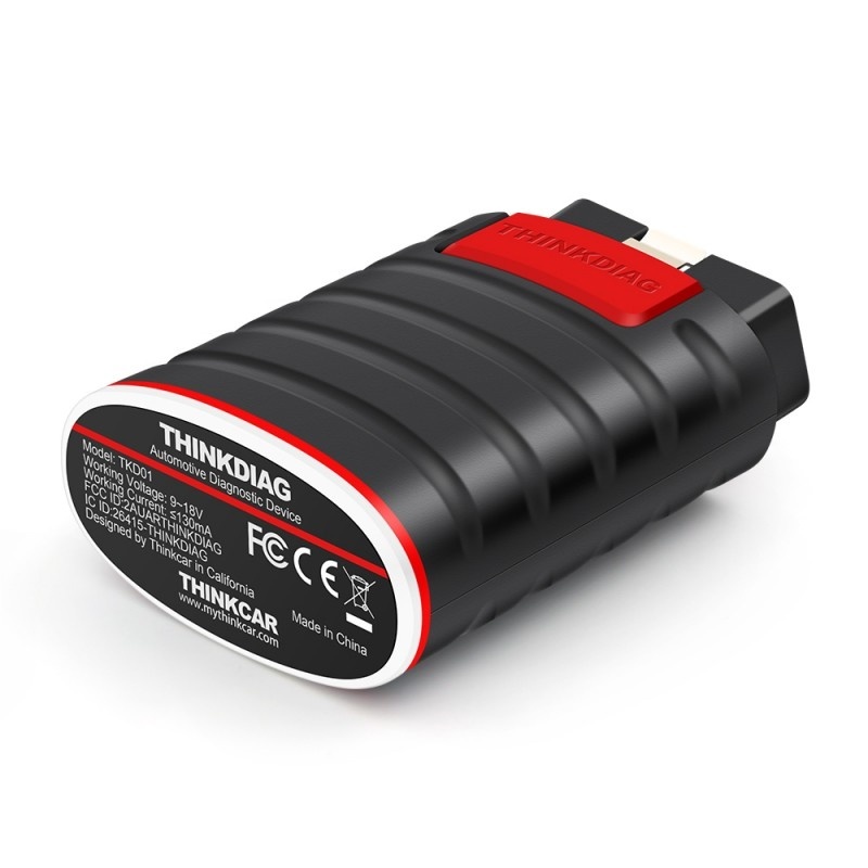 Resigilat Scaner Bluetooth OBD2 pentru diagnosticare auto THINKDIAG, Sistem complet Cititor de coduri, 15 funcții de întreținere pentru mașini din 1996, compatibil iOS/Android, Negru - 3 | YEO