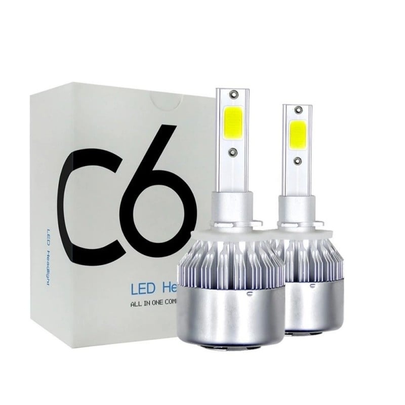 Resigilat Set 2 LED-Uri Auto Techstar® C6, 880, 36w, 3800 Lumeni, 6500K, AUTO, 12-24 Volti, COB