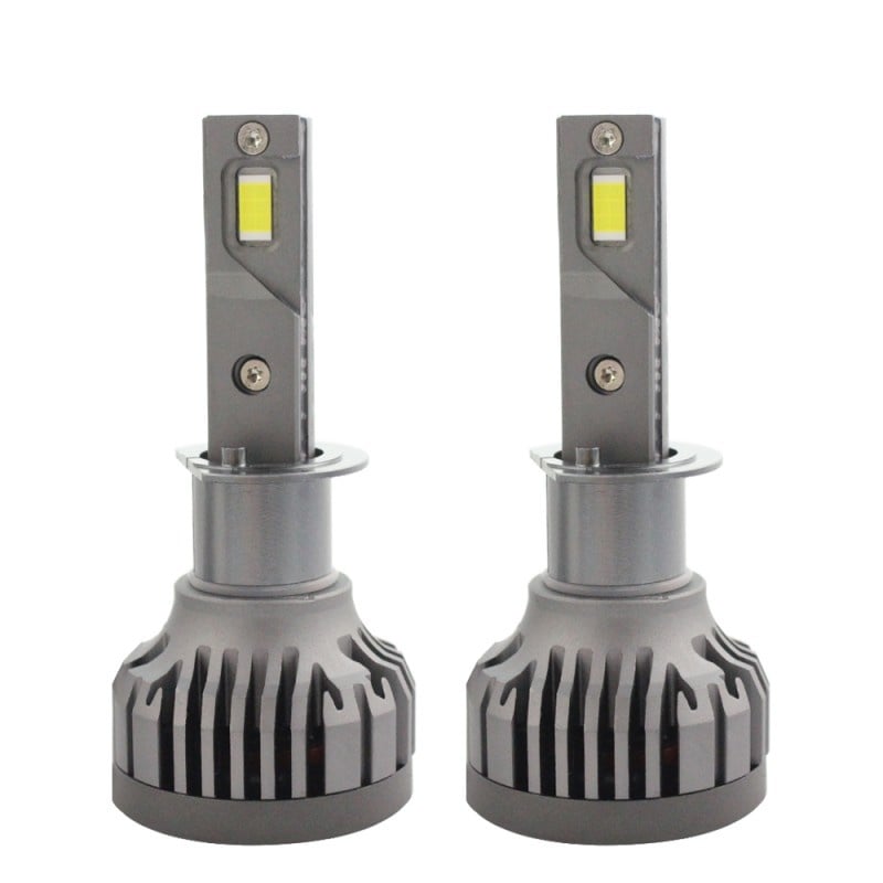 Resigilat Set 2 LED-uri Auto Techstar® P16, H1, 75w, 10000 Lumeni, 6500K, AUTO, 12-24 Volti, CSP, Canbus, Miez Cupru, Radiator Aluminiu