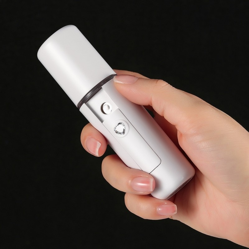 Poze Resigilat Umidificator Ultrasonic Techstar® UmiTen, Pulverizare Abur, Purificator, Rezervor 20ml, Reincarcabil USB, Portabil 450 mAh