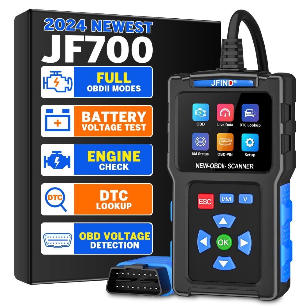 Scanner OBD2 Universal JFIND JF700, Cititor de Coduri de Eroare ale Motorului, Instrument de Diagnosticare CAN pentru Toate Vehiculele OBDII din 1996 și Mai Noi - 1 | YEO