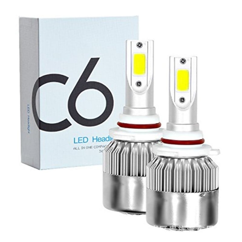 Set 2 LED-uri Auto Techstar® C6, 9006, 36w, 3800 Lumeni, 6500K, AUTO, 12-24 Volti, COB