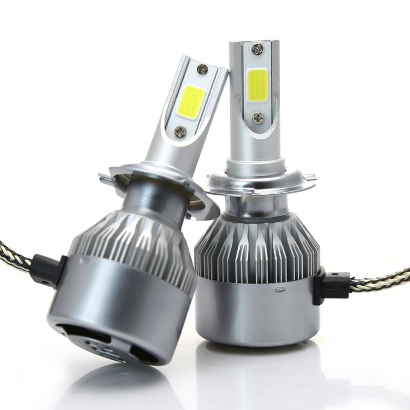 Set 2 LED-Uri Auto Techstar® C6, H7, 36w, 3800 Lumeni, 6500K, AUTO, 12-24 Volti, COB - 3 | YEO