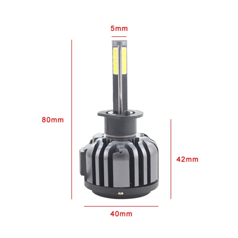 Set 2 LED-uri Auto Techstar® F6, H1, 45w, 5000 Lumeni, 6500K, AUTO, 12-24 Volti, COB, Canbus - 3 | YEO