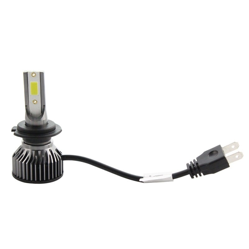 Set 2 LED-uri Auto Techstar® V6, H7, 40w, 4000 Lumeni, 6500K, AUTO, 12-24 Volti, COB, Canbus, Radiator Aluminiu - 1 | YEO