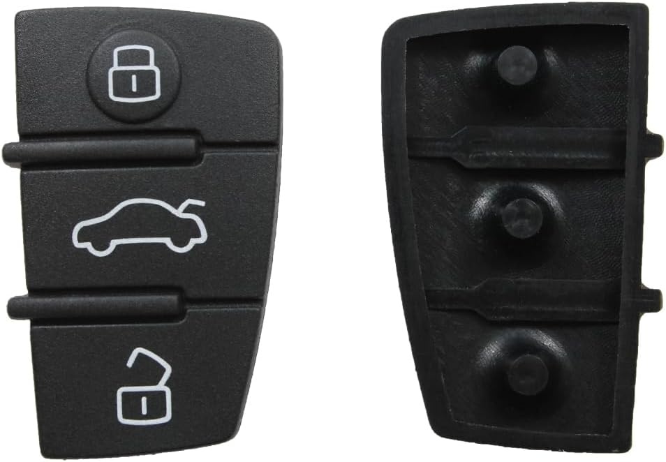 Set Butoane Cauciuc Techstar pentru Cheie Audi A3, A4, A5, A6, A8, Q5, Q7 - cu 3 Butoane - 2 | YEO