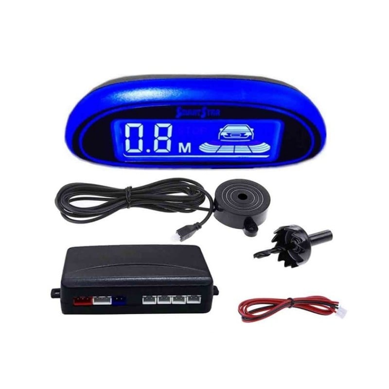 Set senzori Parcare auto Detector PARKTRONIC Display radar monitor 4 senzori ARGINTIU