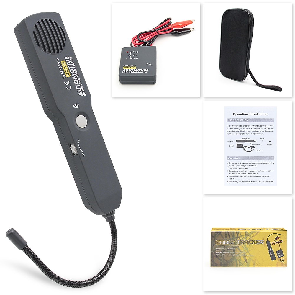 Tester Auto de Cabluri Techstar EM415Pro – Localizator Fire Scurtcircuit/Oprire, Ton, Verificare Continuitate - 1 | YEO
