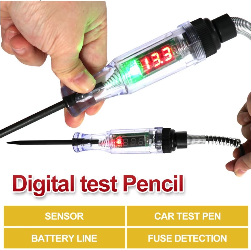 Tester Circuit Electric Auto 6-24V cu Sonda si Cleme Techstar® - Ideal pentru Diagnosticare Baterii și Sisteme Auto