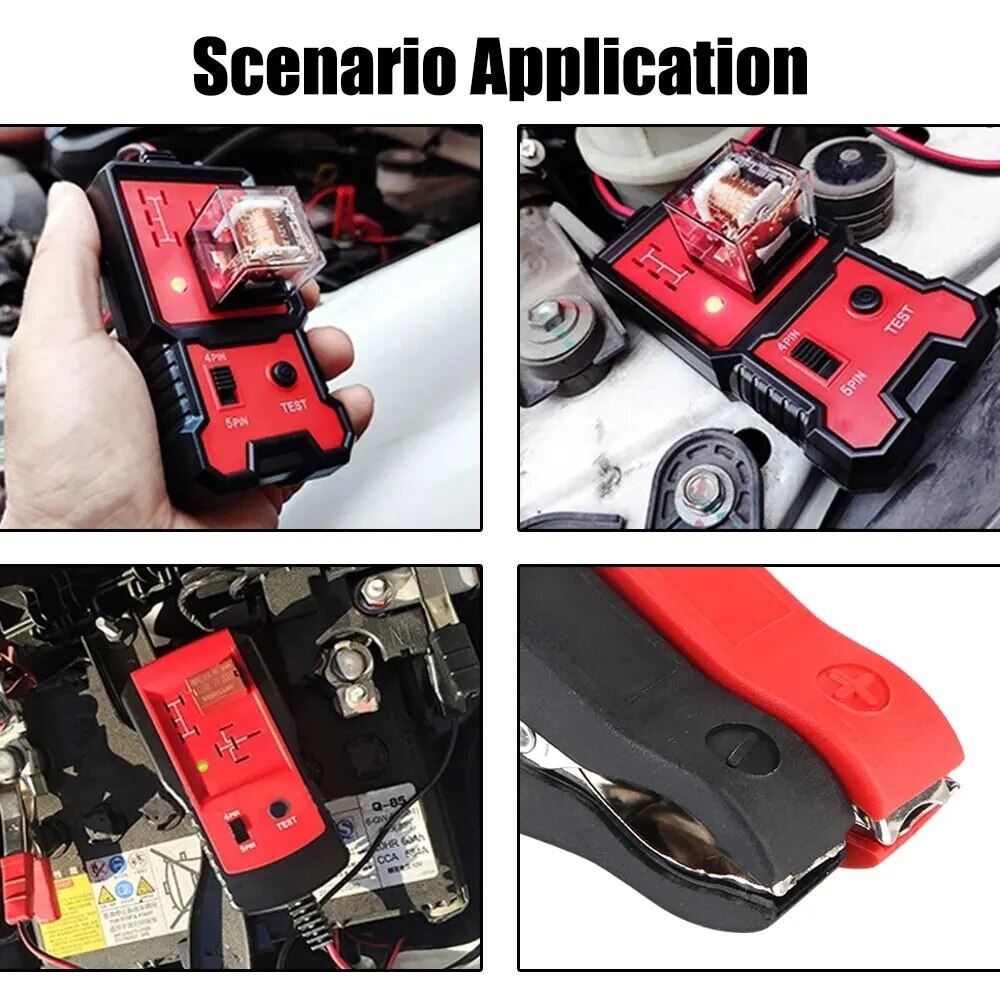 Poze Tester pentru Relee Auto cu Indicator LED, Techstar® CNBJ707, Compatibil 4 și 5 Pini