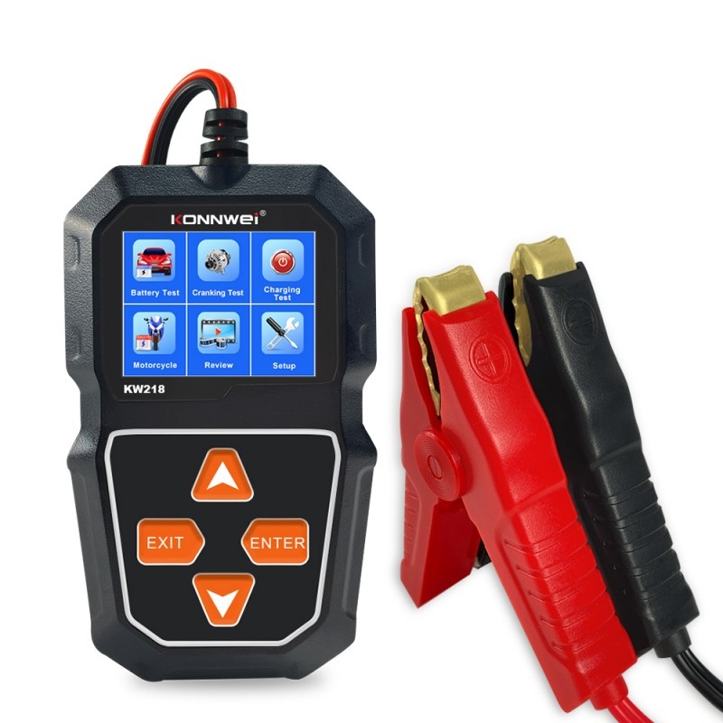 Tester Profesional Pentru Baterii Auto, Konnwei KW218, 6V - 12V, Display 2,4 Inch, Graficul Tensiunii, 100-2000 CCA, Test De Incarcare si Pornire, Test Alternator, Compatibil Cu Motociclete si Autoturisme, Negru - 2 | YEO