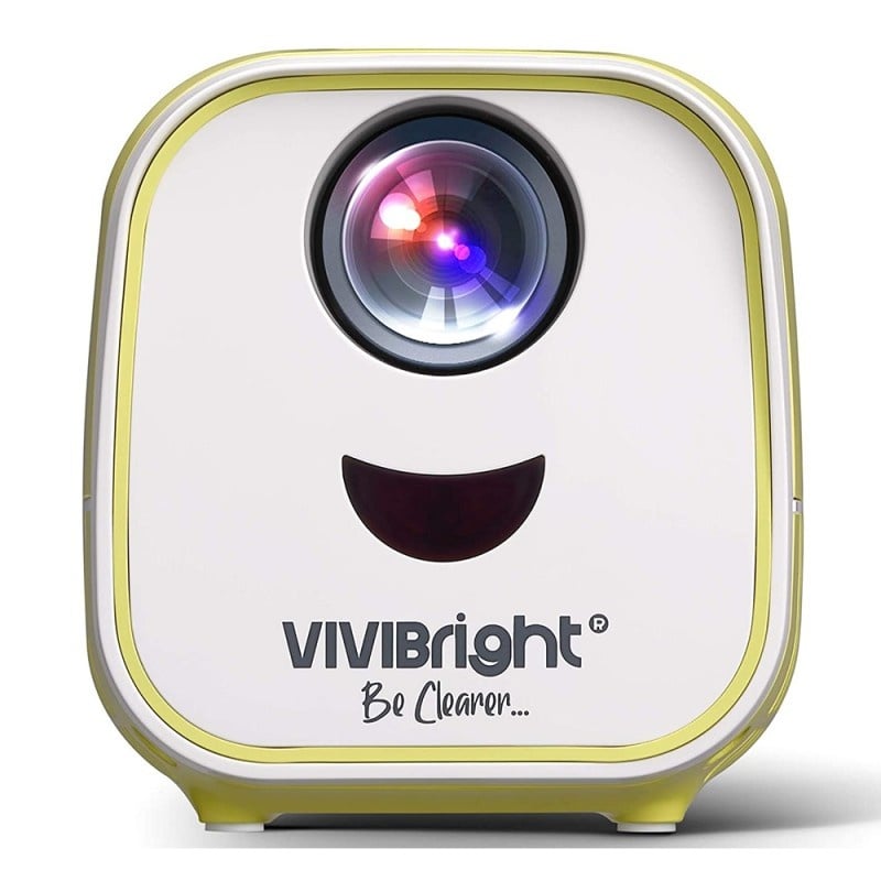 Videoproiector Portabil Vivibright L1, Full HD 1080P, 1000 Lumeni, USB, HD-IN, VGA, DC-IN, AV, Card TF, Difuzor Incorporat, Galben - 1 | YEO