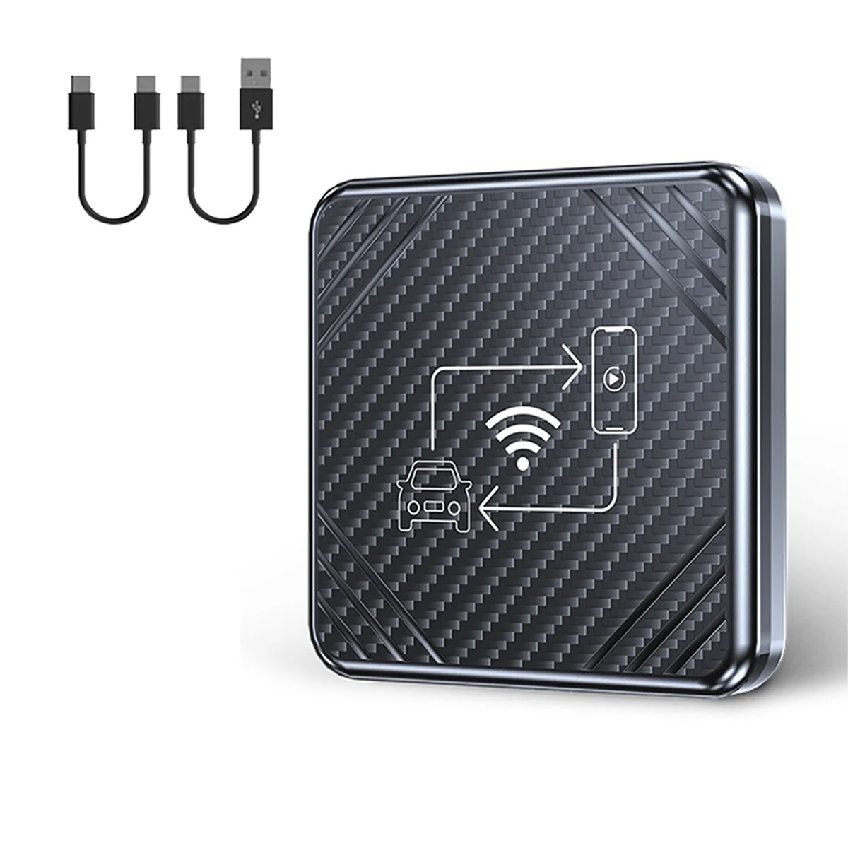 Adaptor Wireless Carplay si Android Auto Techstar V2, Plug and Play, Bluetooth 5.0, Conexiune Automata, Compatibil iOS si Android, USB Type-C - 1 | YEO