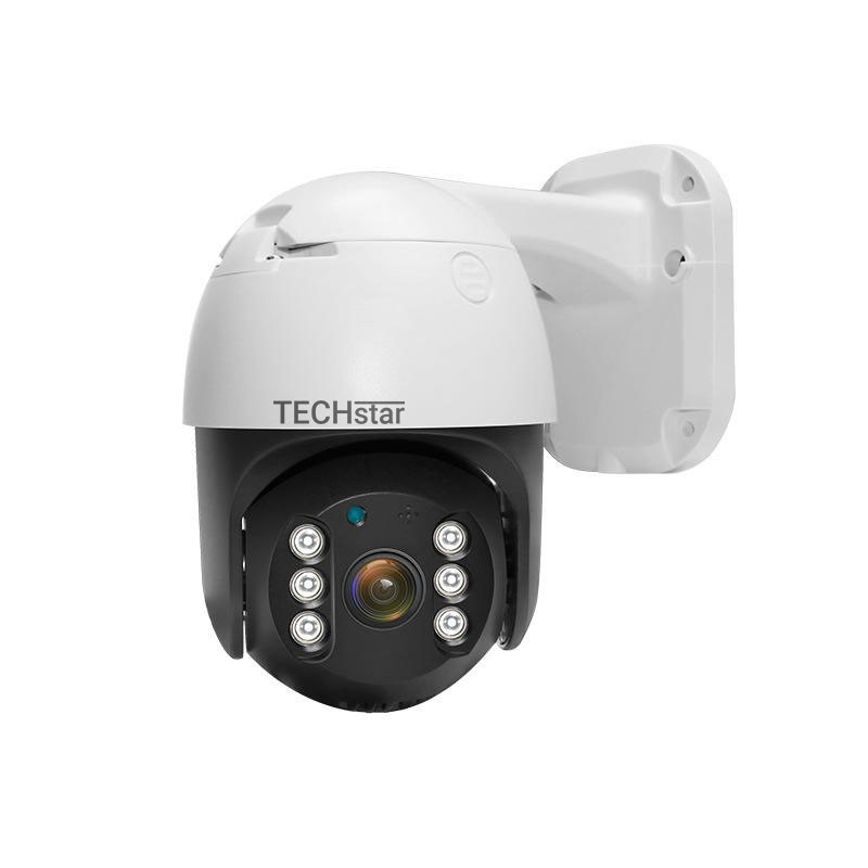 Camera Supraveghere PTZ Techstar® 19HS, 2MP, FullHD, Lumina Infrarosie si LED, Control Vertical + Orizontal, Audio Bidirectional, Detectarea Miscarii, ONVIF, P2P, Cloud, Slot MicroSD, Auto-Tracking