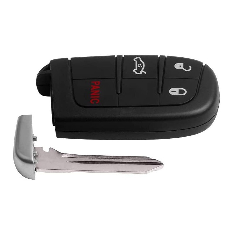 Poze Carcasa Cheie Auto Techstar® Chrysler, Dodge, Jeep, Fiat, 4 Butoane, Cu Lama, Pini Baterie
